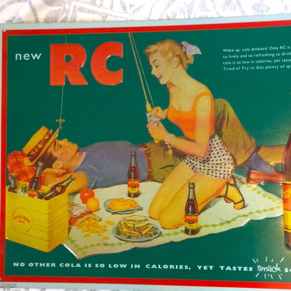 Royal Crown RC Cola tin metal advertising sign from 1992. - Picture 1 of 9